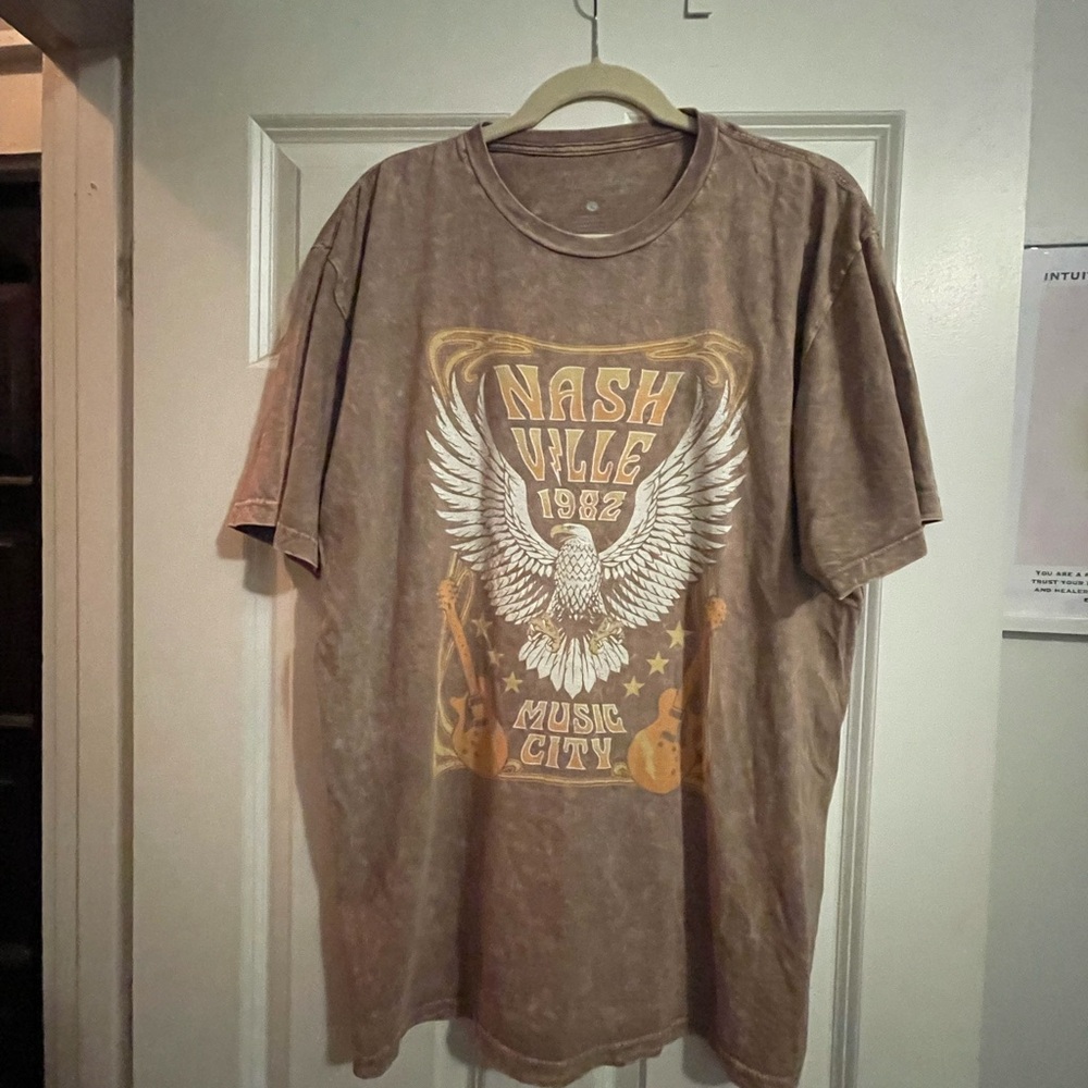 Nashville Music City Brown Graphic Tee